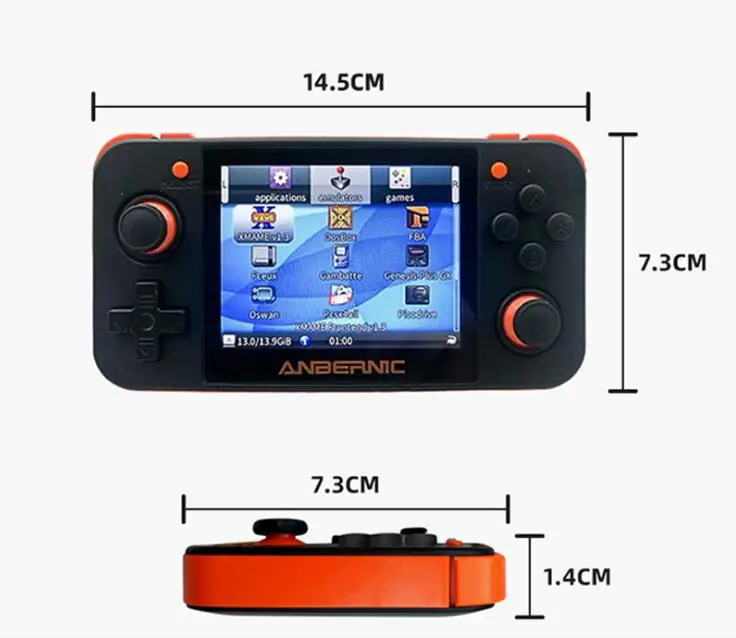 Игровой автомат с полноэкранным IPS экраном RG350 3 5 дюйма портативная игровая консоль открытым исходным кодом игровой