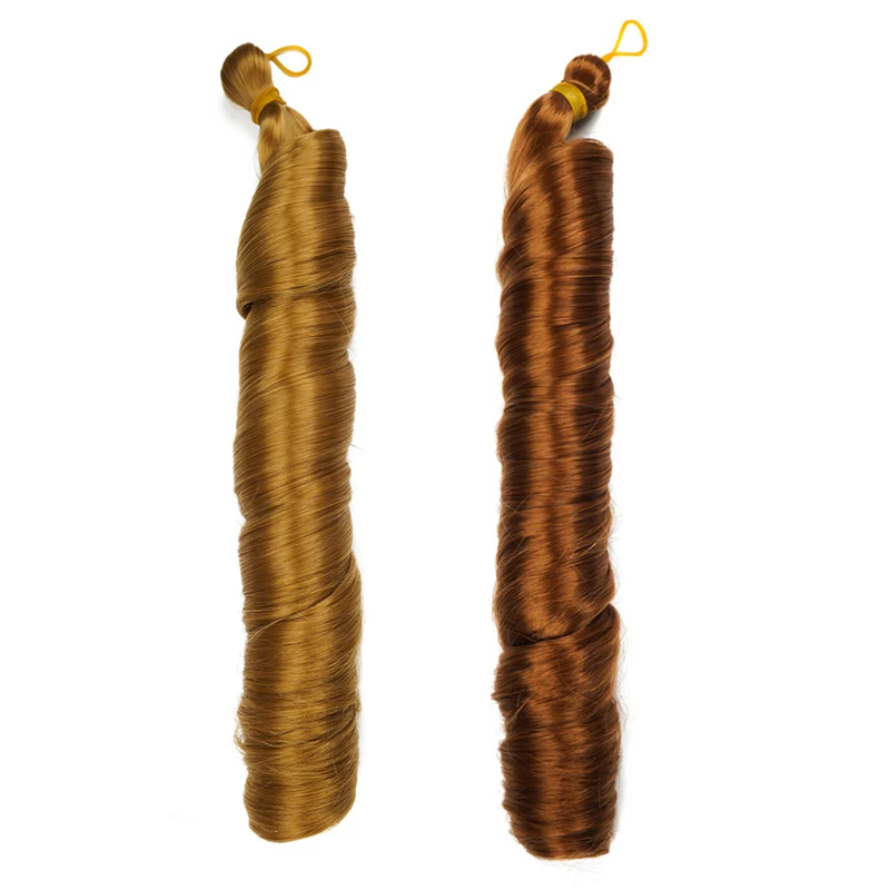 150g 22inch Pony Style Crochet Braid Attachments Braids Spiral French Curls Extension Synthetic Curly Braiding Hair