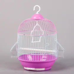 Best Small Parrot Canaries Pearl Birds Metal Pet Wire Feeding Cage in China for Indoor Outdoor Travel with Hook Loop Tray Feeder