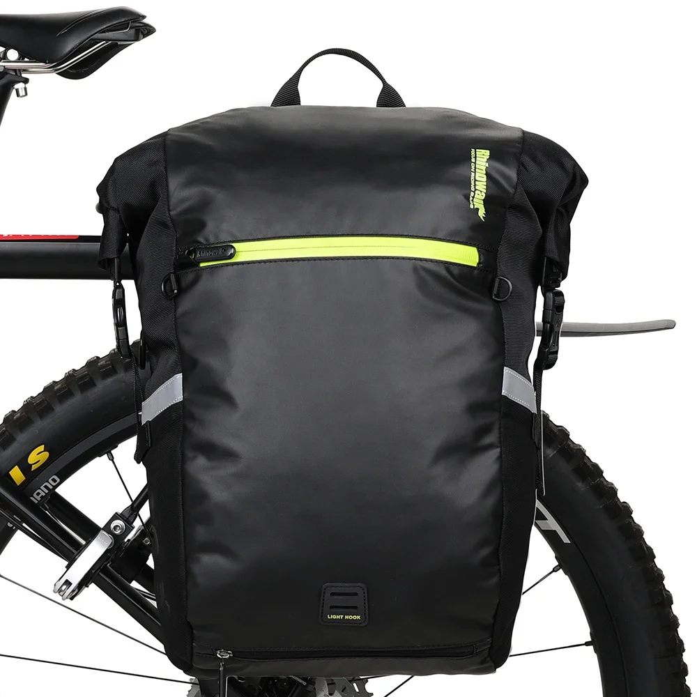 Rhinowalk Bike Pannier Waterproof 24L Road Bicycle Rear Side Trunk Travel  Luggage Bag Backpack