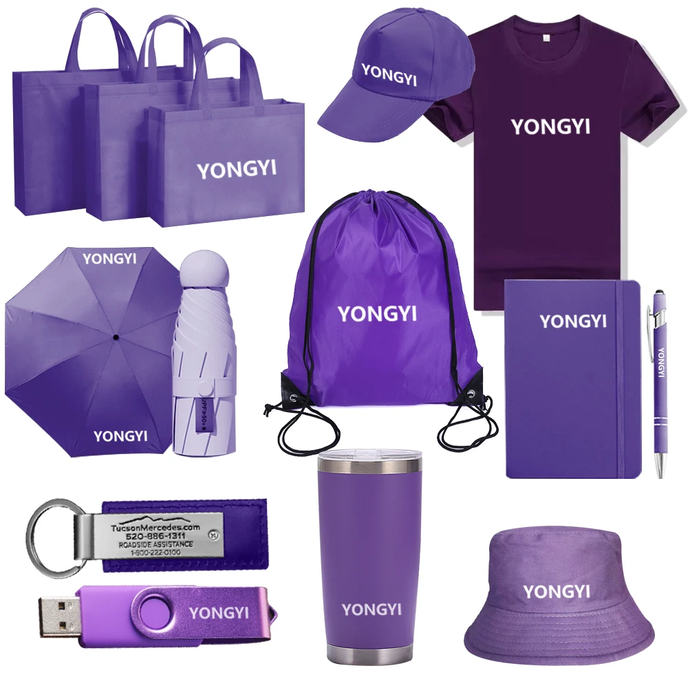 Custom 2024 New Products Mug Pen Badge Pendant Rope Merchandising Corporate Promotional&Business Gift Set Item Advertising Logo