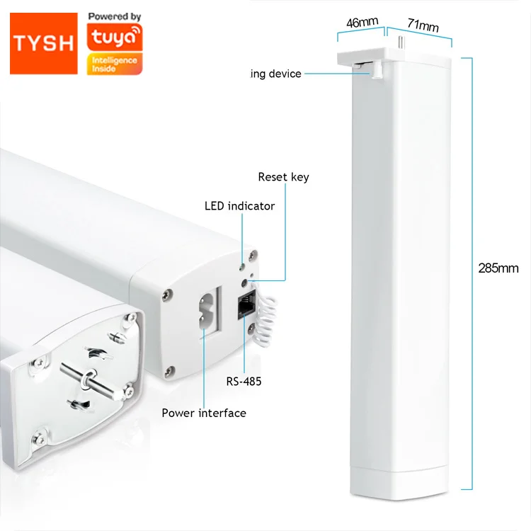 Tuya TYSH Smart WiFi Remote Control Curtain Motor Smart Life Alexa Control Automatic Motorized Electric Curtains System