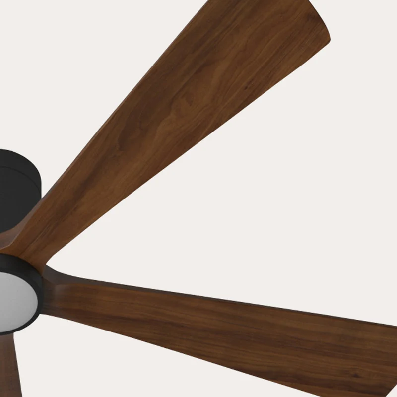 5 wood Level Wind Speeds 52 Inch 5 Blades DC Motor Ceiling Fan Remote Control Led Ceiling Fan With Light