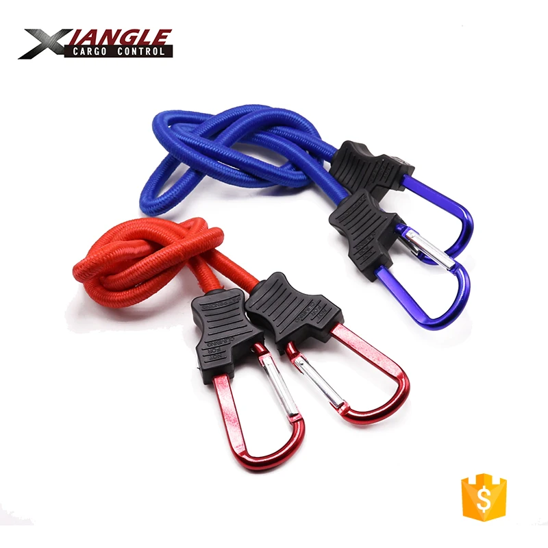 Heavy Duty Bungee Cord Luggage Strap Rope Hook Stretch Tie Car Bike Camping Carabiner hooks