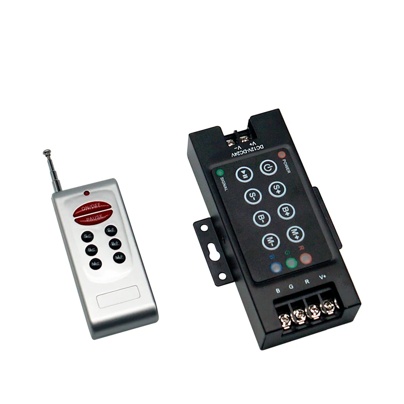 In Stock Led Controller Pwm Rf Wireless 8Keys Remote Dc12V 24V 10A *3Chanle  Rgb Led Controller