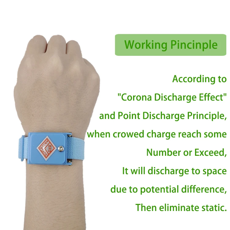 GI Electrostatic ESD Discharge Cable Band Cordless Anti Static Wrist Straps Bracelet Antistatic Wireless Wrist Strap