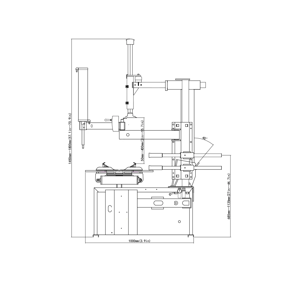 Advanced china tire changer with arm tyre change machine for car tire work shop