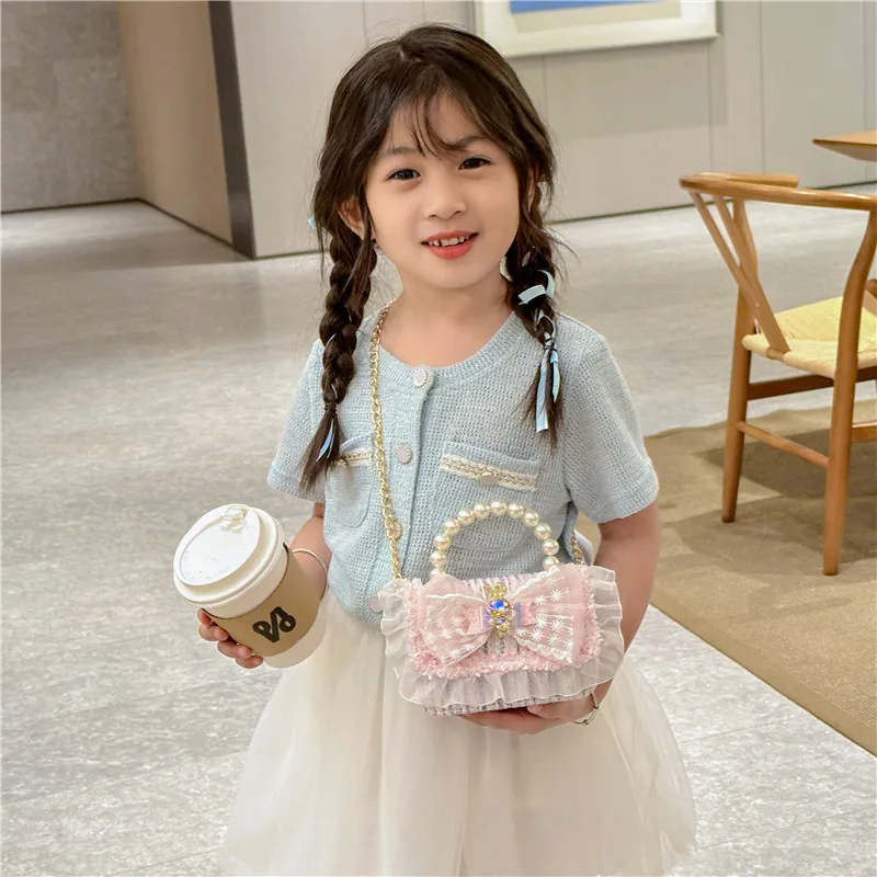 MM Kawaii Sanrios Plush Bag Hello My Kitties Kuromis Anime Girls Crossbody Bag Cute Pearl Decor Cinnamorolls Stuffed Hand Bags