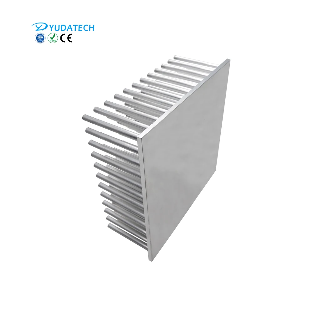 Customized LED Cylindrical Fin Heatsink Anodized Aluminum Cold Forged Pin Fin Heat Sink