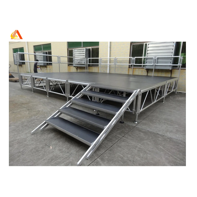 Factory price aluminum portable insertion stage heavy duty stage platform concert events truss stage system