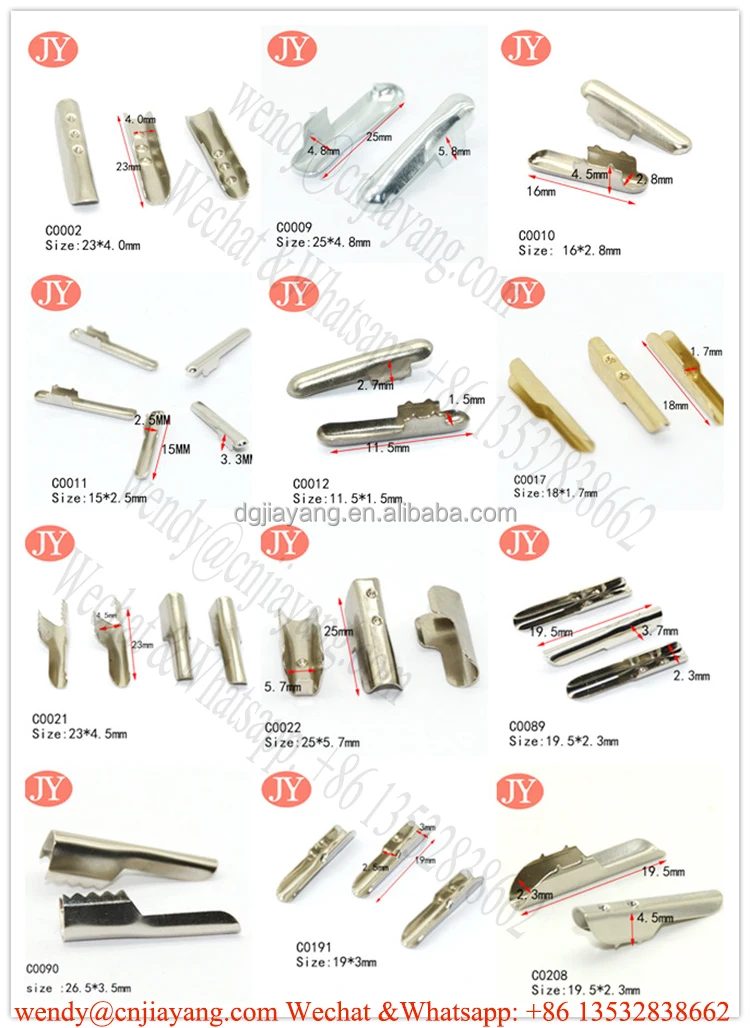 t-bar crimp aglet aglet crimp paper gift bags handle metal T bar tipping rope end crimp