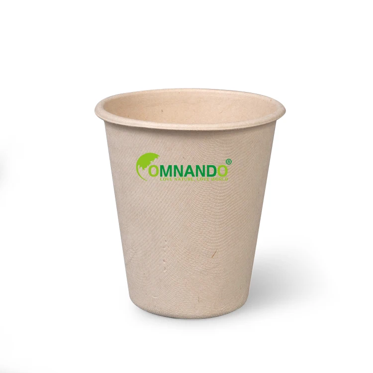 
Disposable Sugarcane Cups Custom White or Nature 8oz Eco-Friendly Cups for Home Party Office 