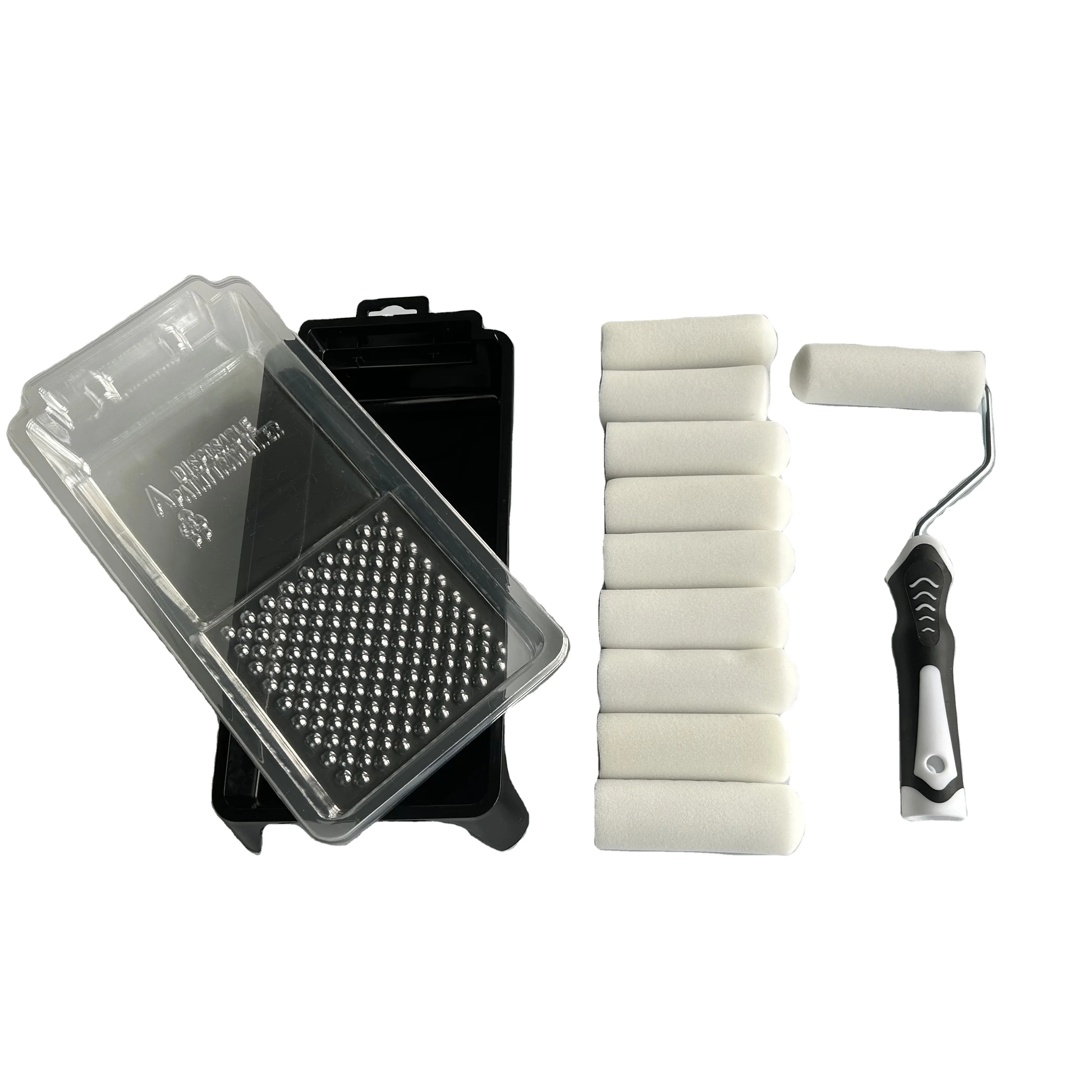 Hot sale 4inch foam paint roller sleeve and 4 inch tray Set paint roller set