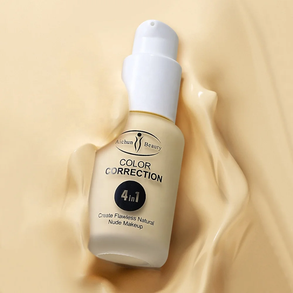Natural Color Correction Whitening Brighten Face Foundation Concealer SPF 30 PA +++ Sunscreen Foundation