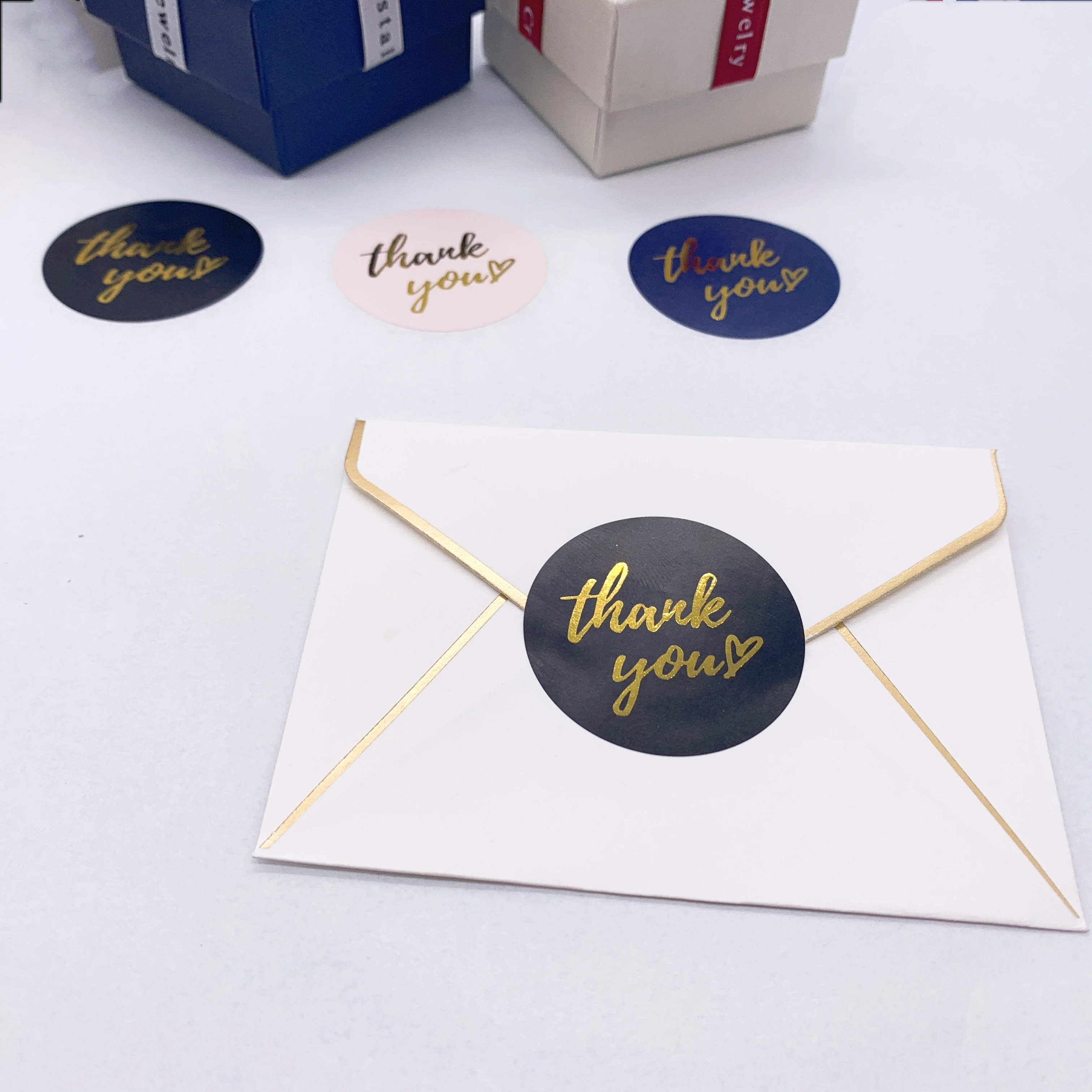 Custom adhesive label decoration sticker gift packing label packaging labels garment envelop printed logo