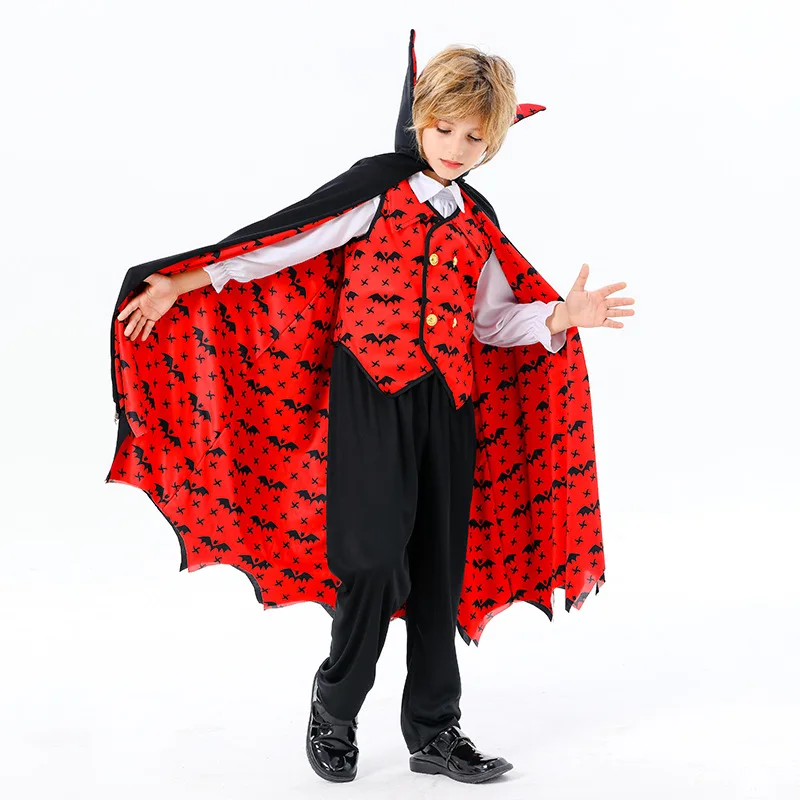 Cool Vampire Count Design Halloween Kids Clothes Children Cosplay Clothing Made from 100% Polyester