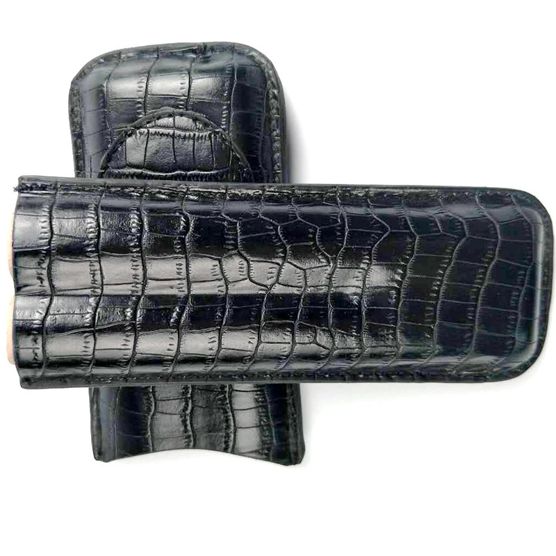 Hot Selling Carbon Fiber Cigar 2 Fingers Holder Travel Humidor Cigar Case