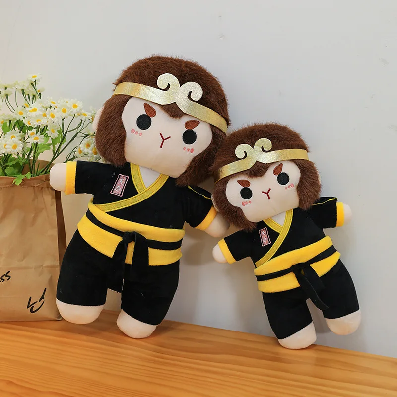 New Arrival Sun Wukong Game Anime  Black Monkey King Plush Toy Stuffed Animal Boy Gift Game Surrounding Plush Monkey King Doll