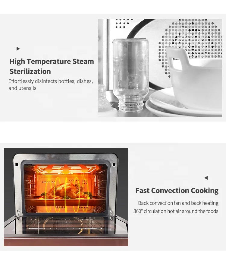 Smart Kitchen Appliances 20L Steam Air fryer oven Electric Steam Air Fryer Toaster Oven with Digital Display