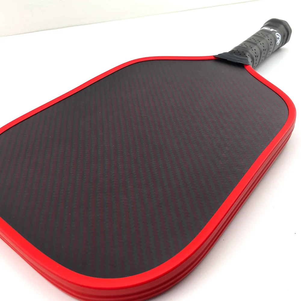 USAPA Approved Professional Thermoformed Paddle pickleball RED KVL carbon fiber with high grit&spin surface pickleball paddle