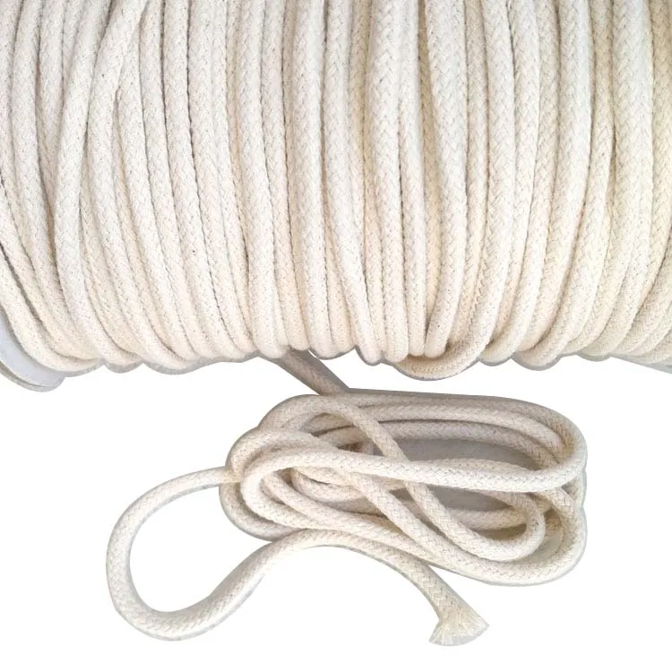 RC16 Factory hot sale 5mm cotton rope with core drawstring rope use on waist or hook