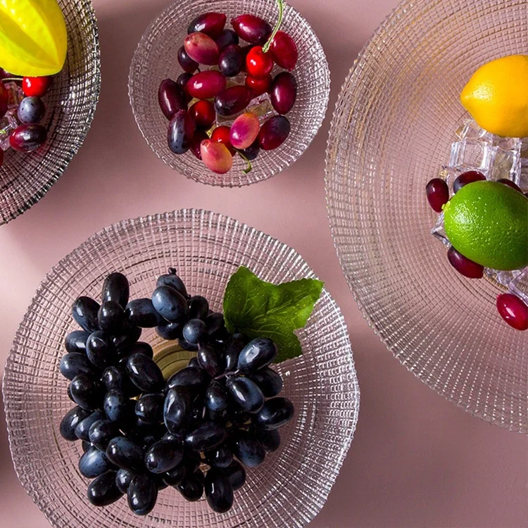 Salad Bowl European Luxury Home Decor Serving Dessert Bowls Pink Snacks Gold Stand Decorative Glass Fruit Bowl