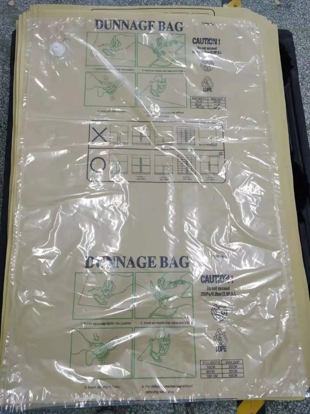 
The fine quality container seismic shatter resistant dunnage bags 