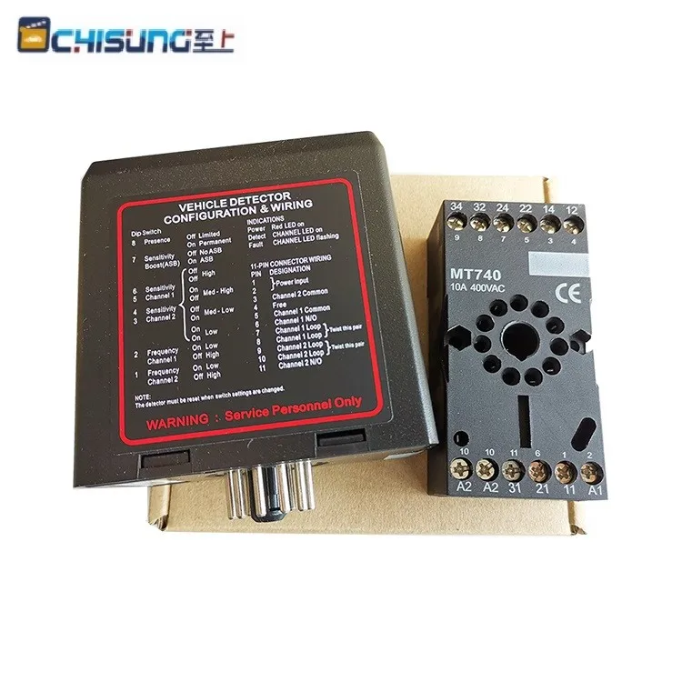 Factory Double Channel 2 Loops Vehicle loop detector sensor AC220V/AC110V Smart Automatic inductive Car Access Detection
