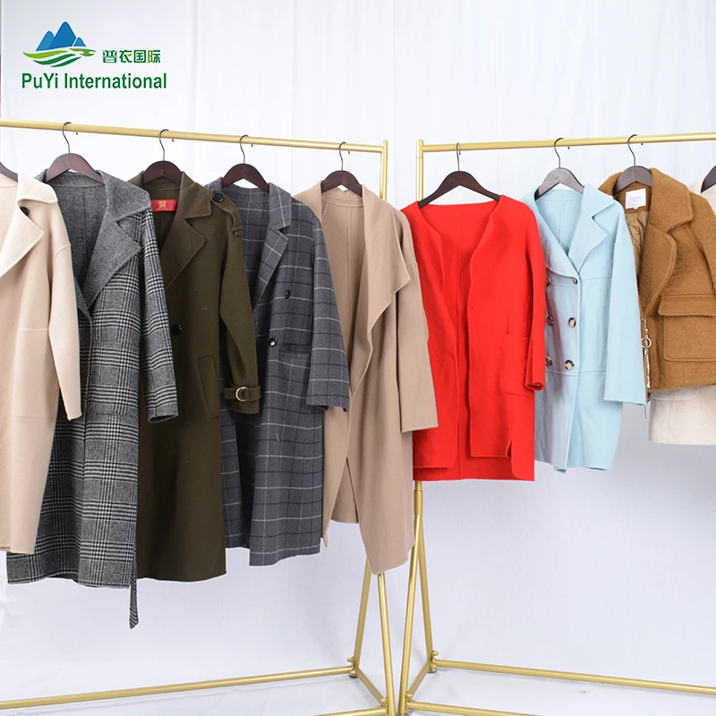 Старая одежда использованная тюки малазия женское длинное пальто камвольное