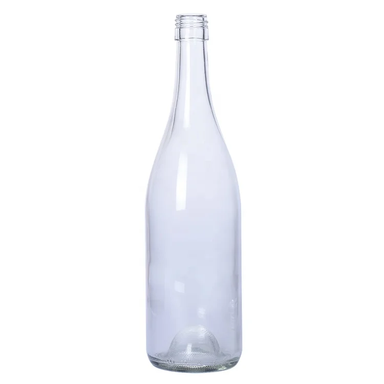 Custom 750ML Clear Antique Green Empty Glass Champagne Bottle Price Packaging