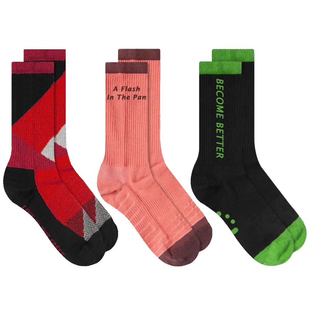 Men Custom Logo Socks Design Your Own Logo 100% Cotton Socks Athletic Crew Sports Socks