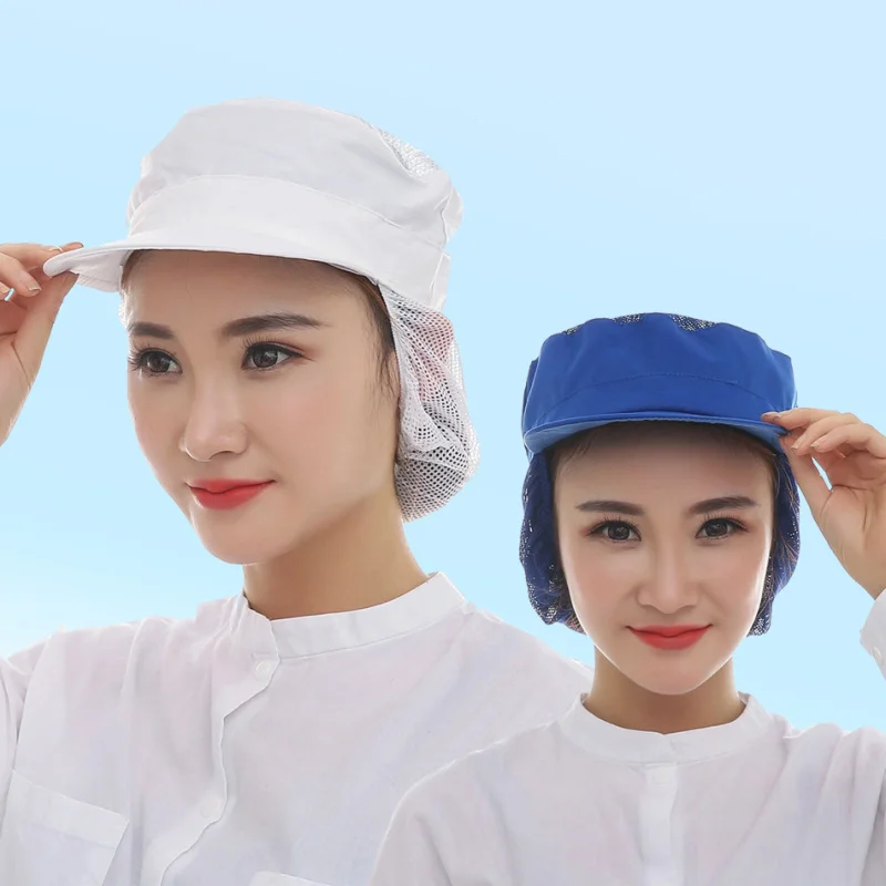 HZM-19172 Breathable Food Processing Chef Cooking Hat Factory Employee Workshop Mesh Dustproof Cleanroom Hat