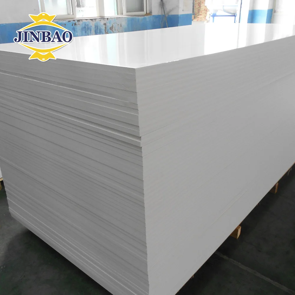 JINBAO factory  pvc foam board  5x10  4*8  pvc skirting kitchen cabinet skirting board plasti