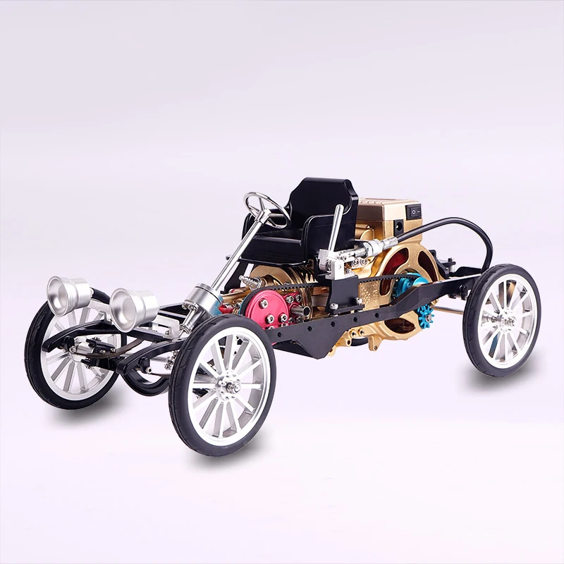 STEM montesori education toys All-Metal Single-Cylinder Engine  Simulation Mini Car Assembly Model Toy  For child Creative Gift