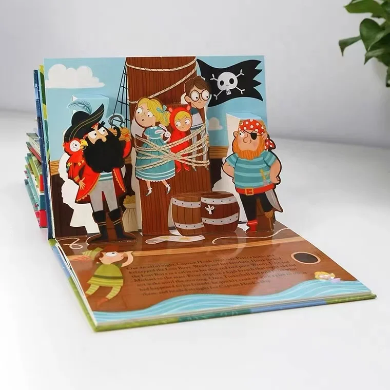 English Story Board Book Printing  Book  Custom Printing On Demand  For Kids Pop Up Story Books