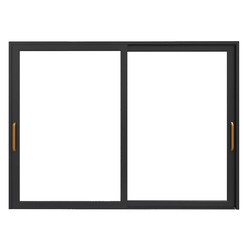 Greensee Champagne Slide Window Double Glazing Aluminum Alloy Sliding Windows New Plastic Customized Horizontal Modern Apartment