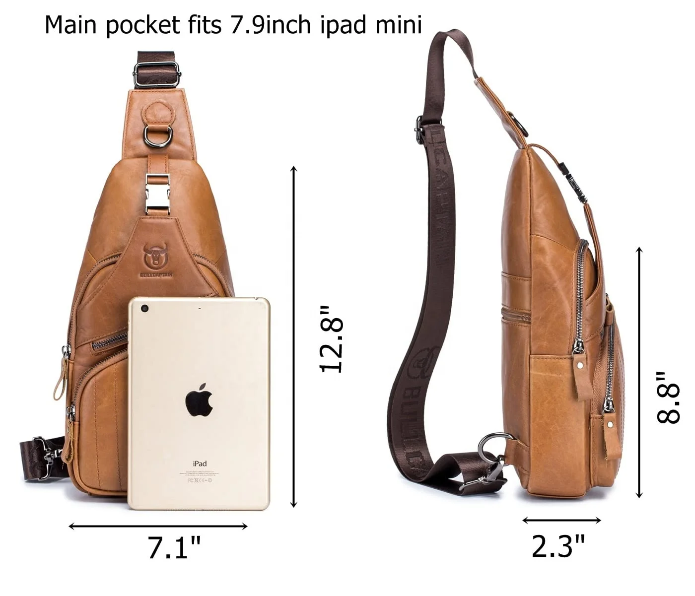 Wholesale men leather leisure sports chest bag men shoulder bag genuine leather messenger bags manufacturer