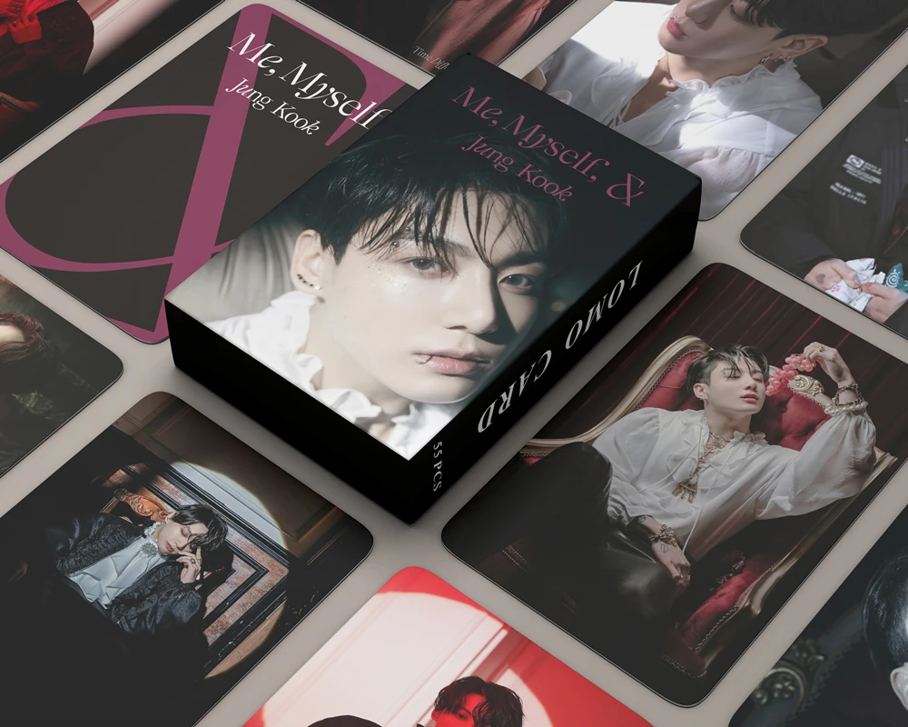 Wholesale 55pcs/box Kpop Idol Merchandise Bangtan Boys JUNGKOOK Me Myself Time Difference JK  Photo Card Lomo Card