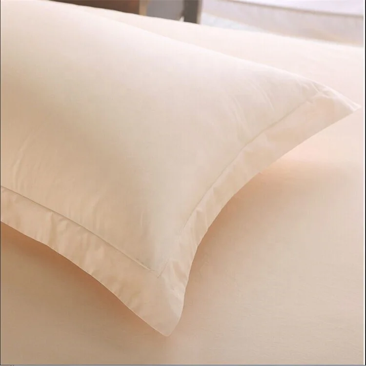 100% Cotton hotel bed cotton fabric pillow case 2-pack standard pillow protectors