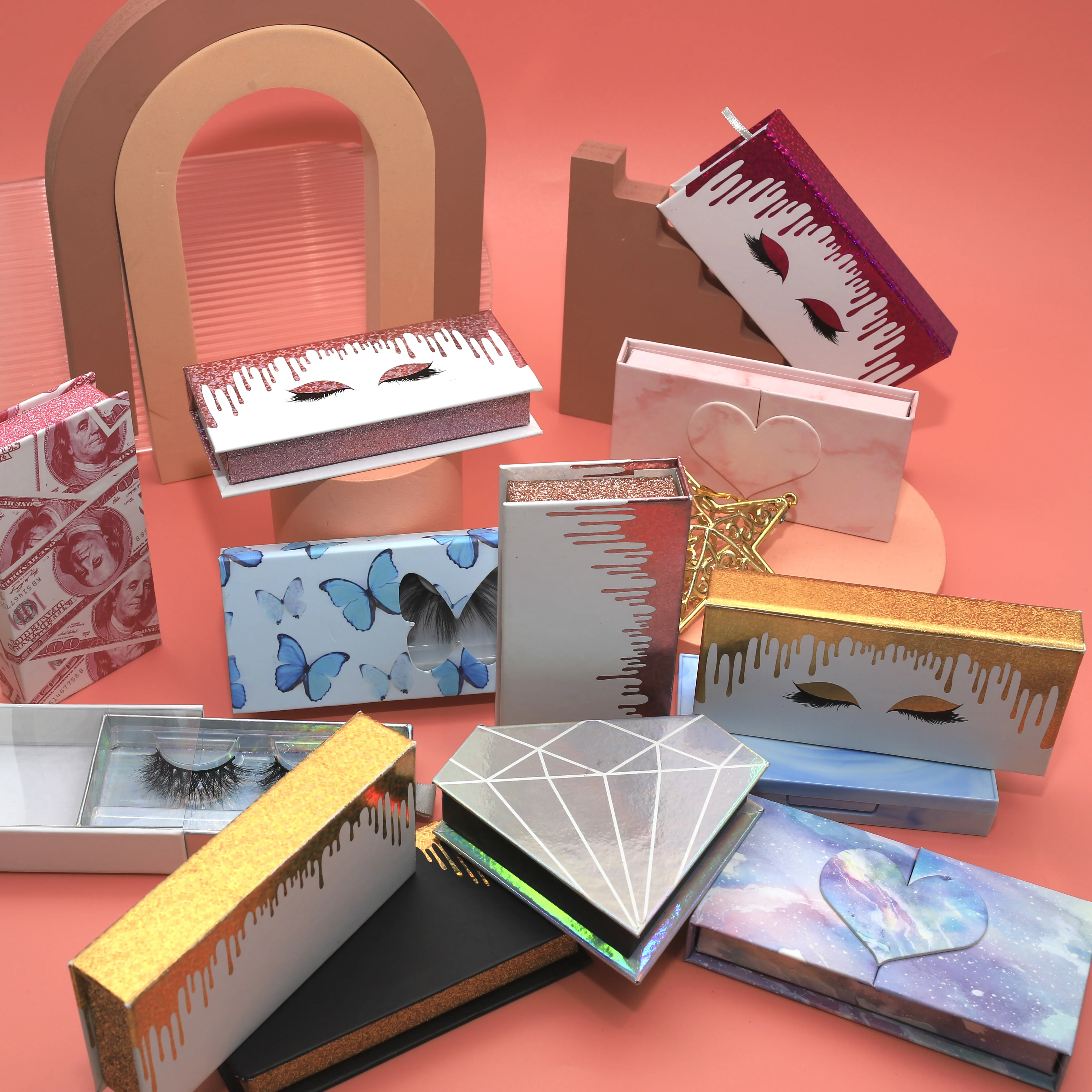 Unique Private Label 70% less weight softer and lighter faux false lashes fashion lash natural fake eyelashes