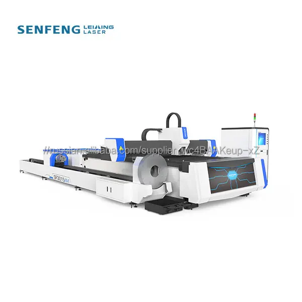 С обменным столом SF3015AM волоконный станок для резки листов и труб SENFENG Laser