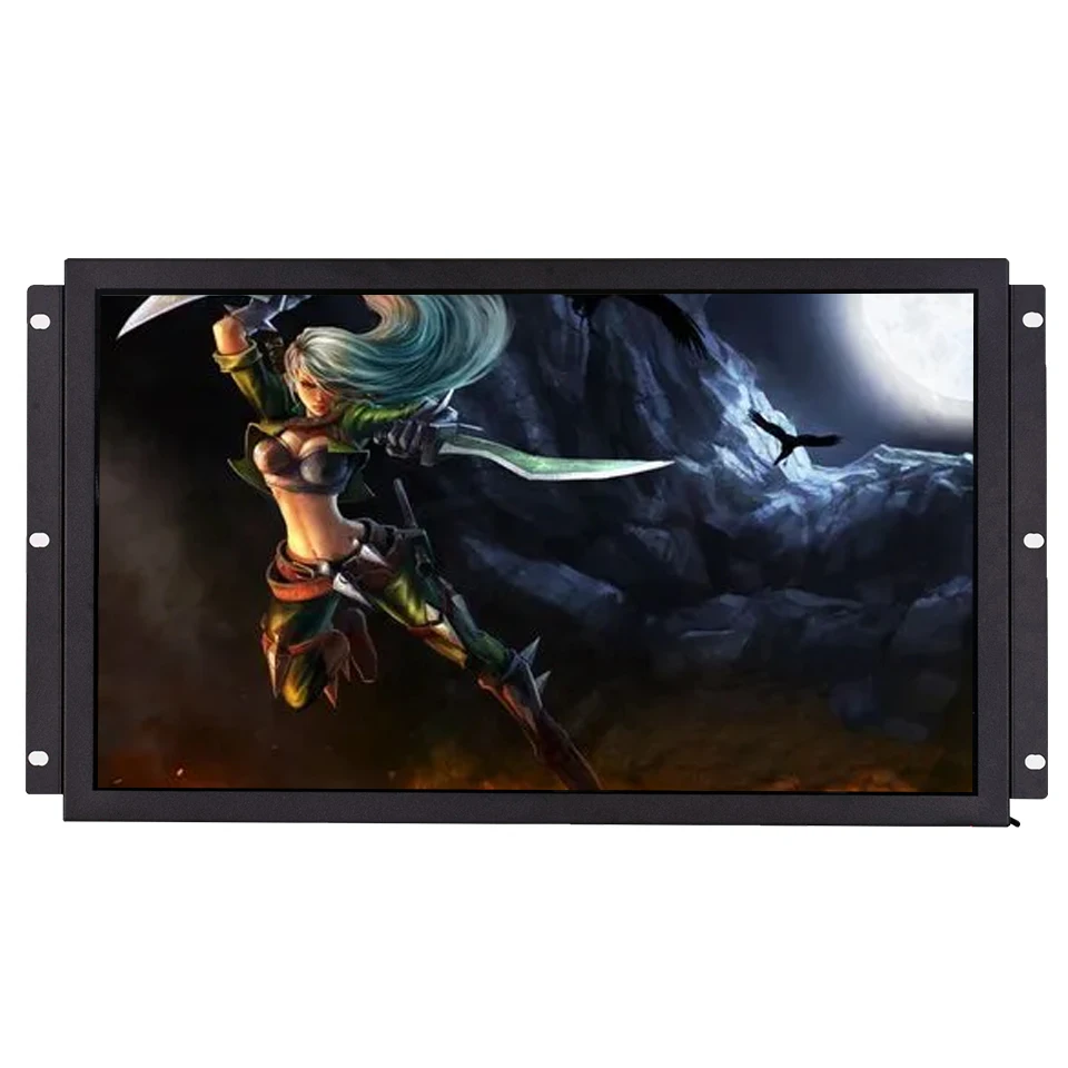 32-Inch Curved VGA Screen LCD Gaming Monitor 1080p HD Interface 60Hz Refresh Rate Wide Screen TFT Touch Technology Metal Frame