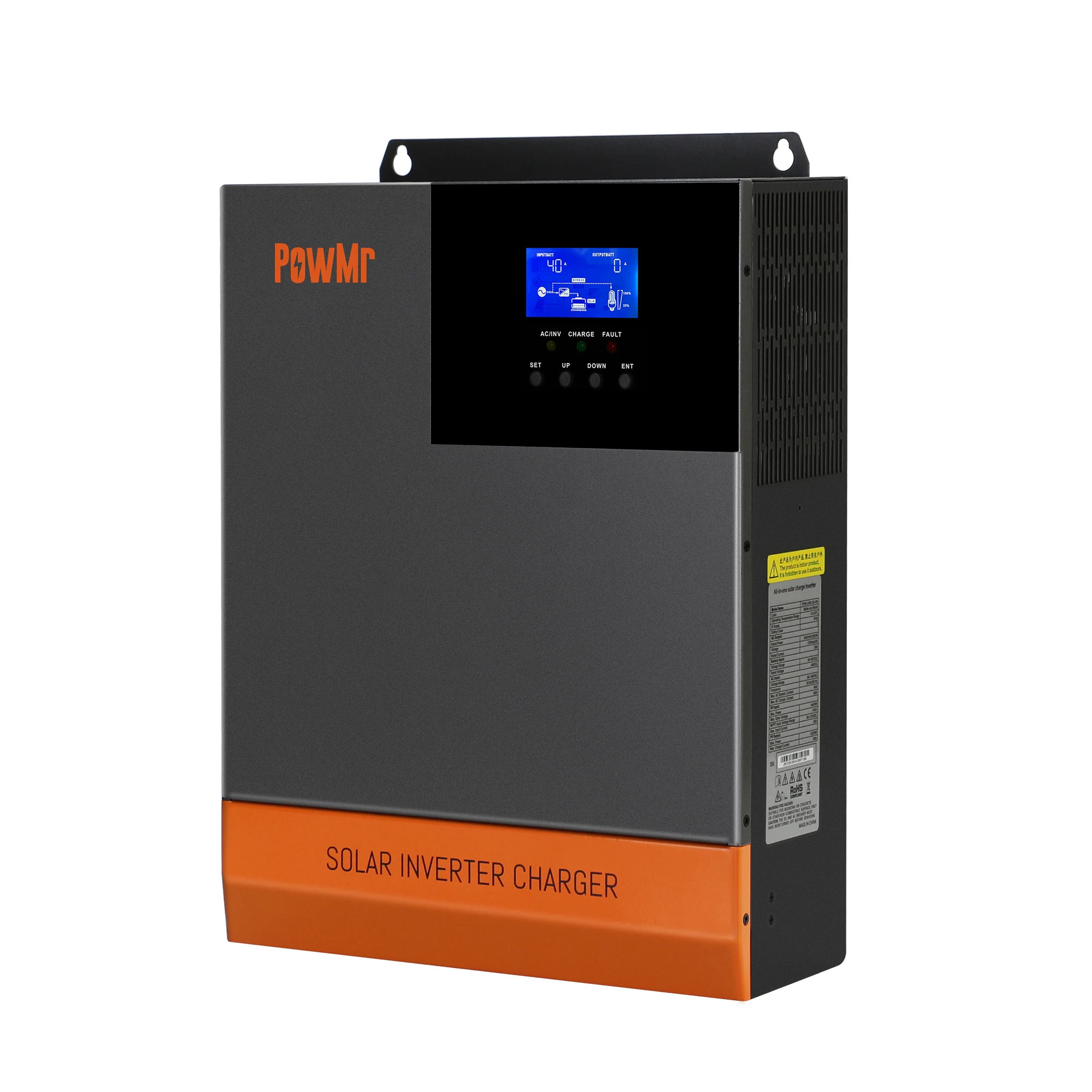 Solar charge controller lithium battery powmr 24v 48v 5.6kw mppt solar inverter powmr hybrid inverter