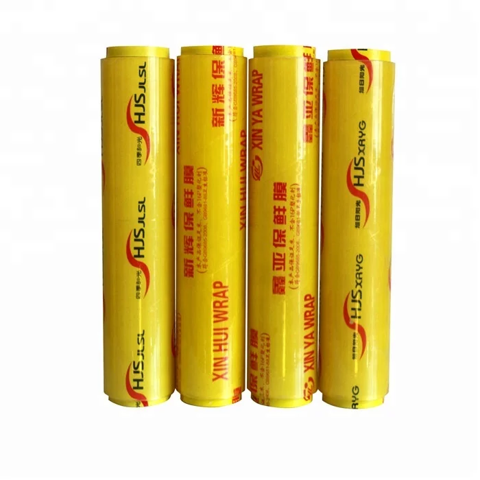Manufacture Food Fresh Keeping Packing PVC Cling Film Stretch Wrap Food Grade Jumbo Roll For Supermarket