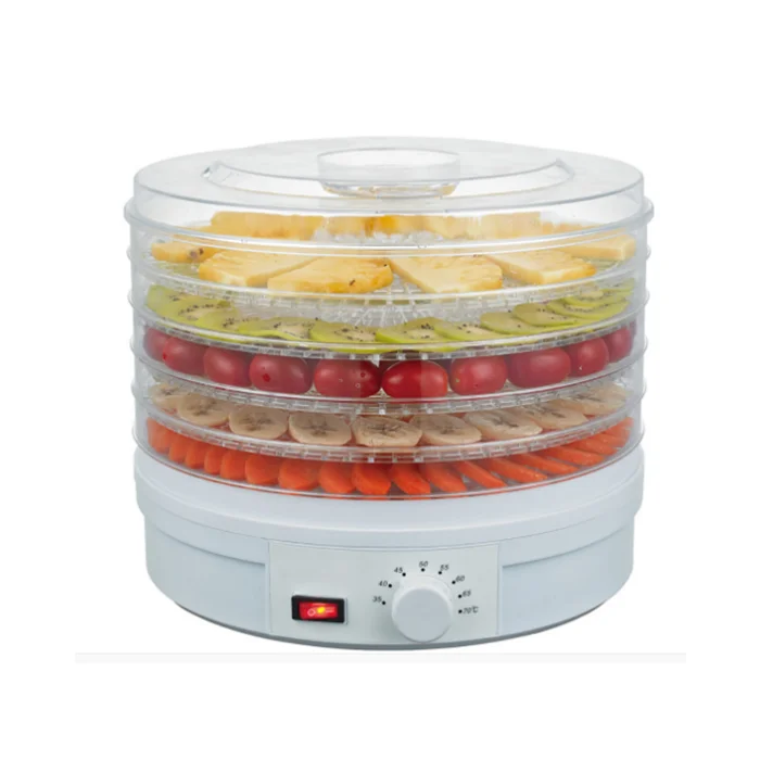 Home Appliance 28cm 350W Food Dehydrator Electric Dry Fruits & Vegetables Machine Mechanical with 5 Trays