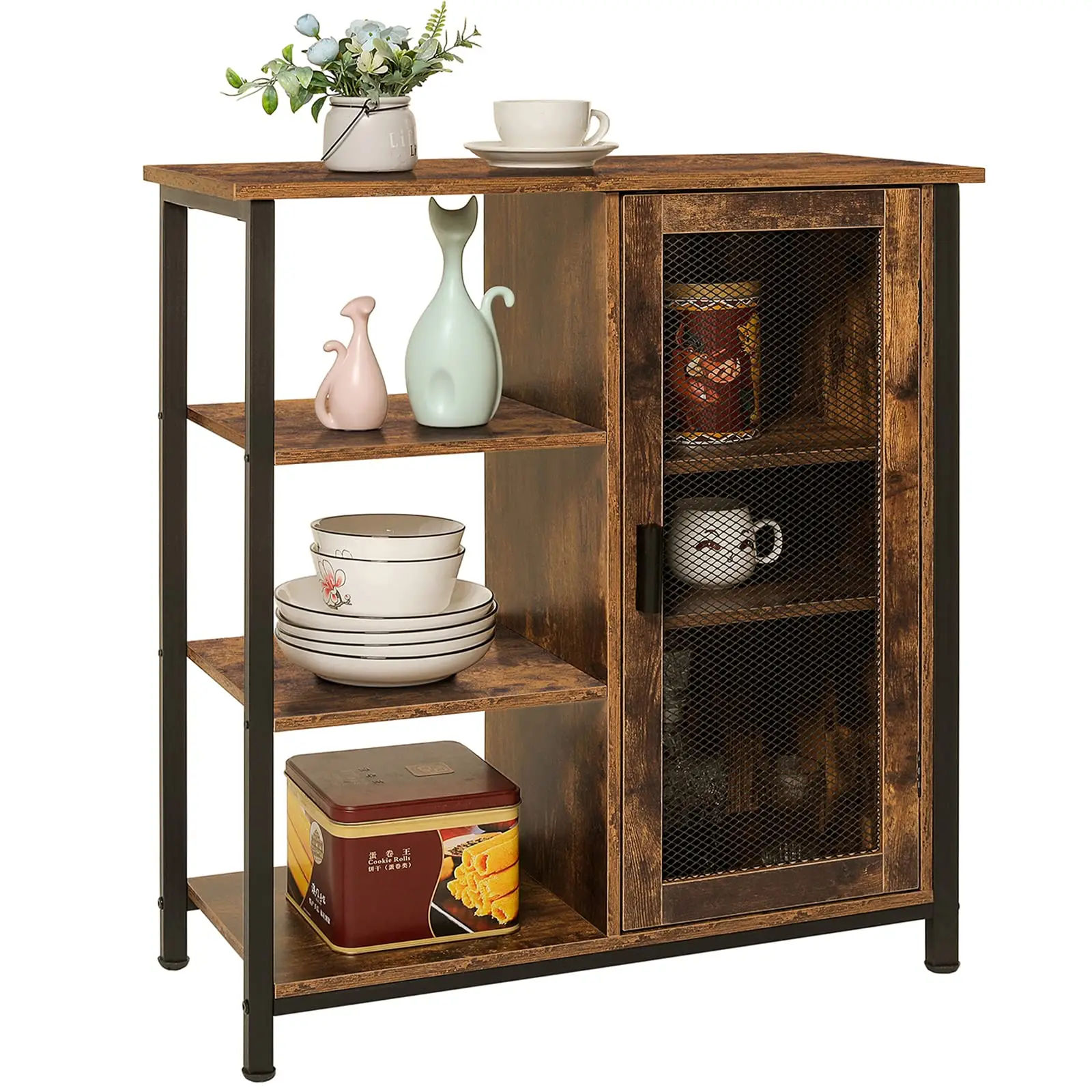 Classic Modern antique solid wood Kitchen bathroom storage cabinet