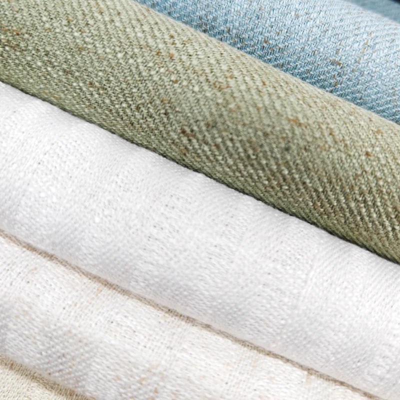 Modern Cotton Linen Sofa Curtain Fabric Custom English Home Decor Turkish Blackout Polyester Woven Warp Knitted Type