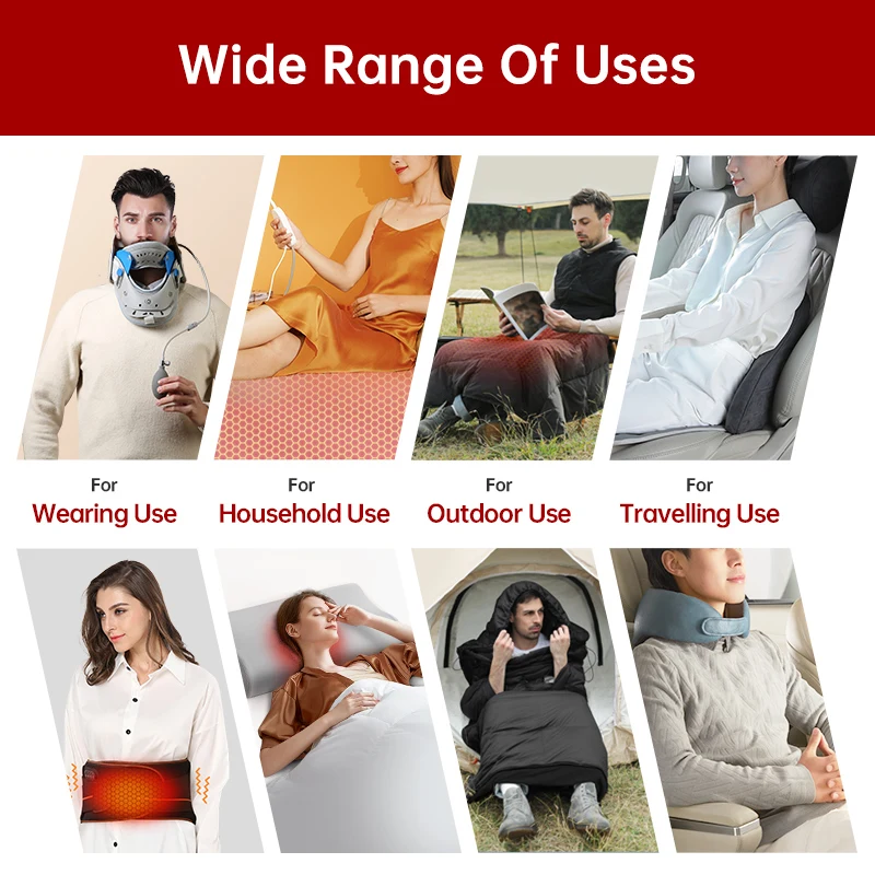 USB Powered Electric Heating Film Pad Winter Warm Neck Wrap for Car Outdoor and Household Use