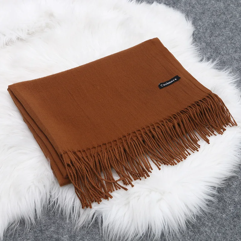 FIONA Custom Wholesale Cashmere Scarf Soft Hand Feel Scarves For Women And Men