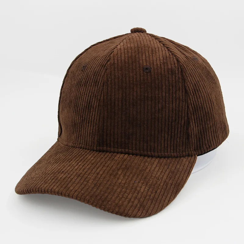 Factory Wholesale 6 Panel Corduroy Hat Plain Baseball Cap Mix Colors
